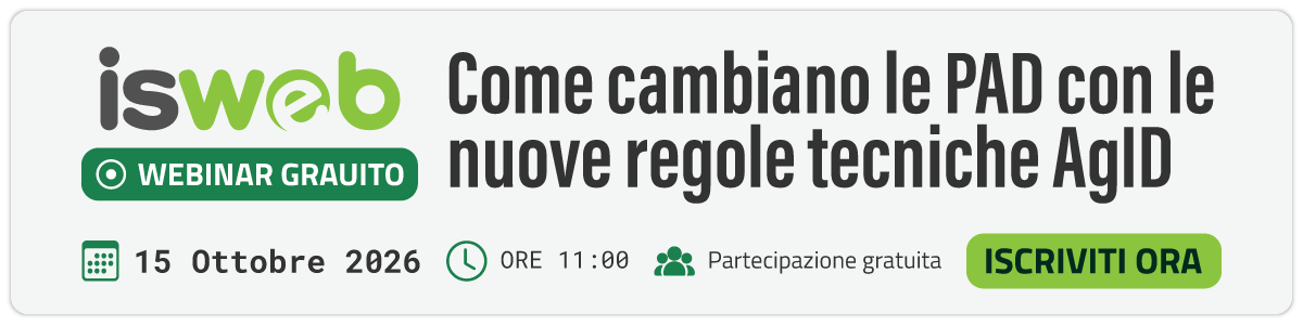Isweb webinar gratuito 15 ottobre 2026